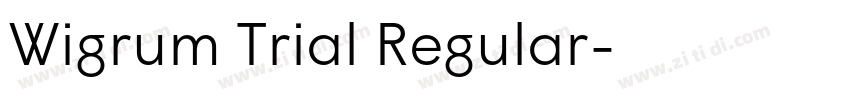 Wigrum Trial Regular字体转换